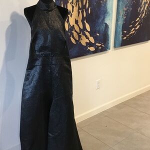 ASOS Shimmering Black Halter Jumpsuit